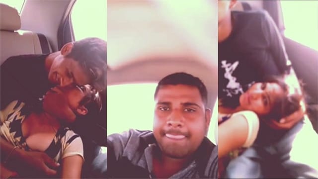 Friend Also Touching – His Hot Sexy Figured Girl – Kissing With BF in Car Bfs